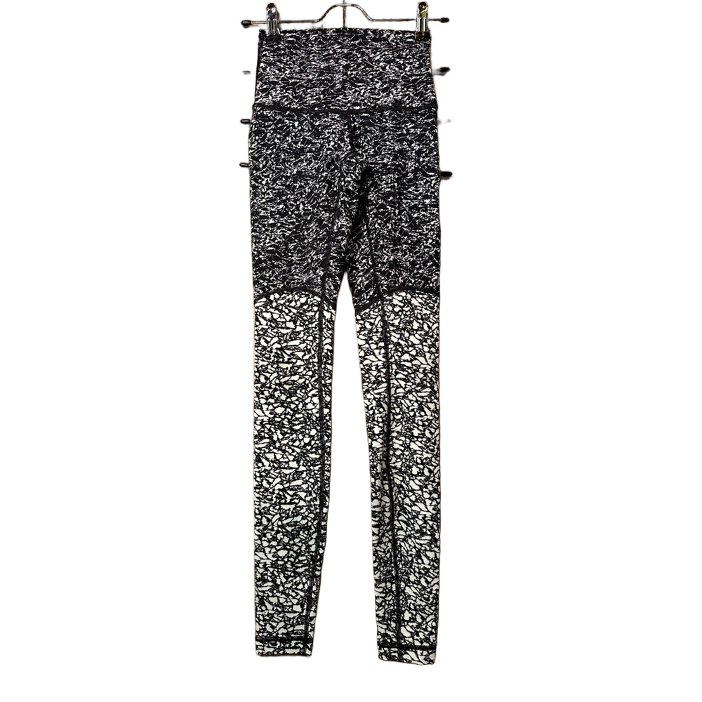 Lululemon Black and White Wunder Under High Rise Size 2